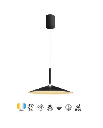 CALICE * COLGANTE GRANDE LED 1L - NEGRO Y BLANCO